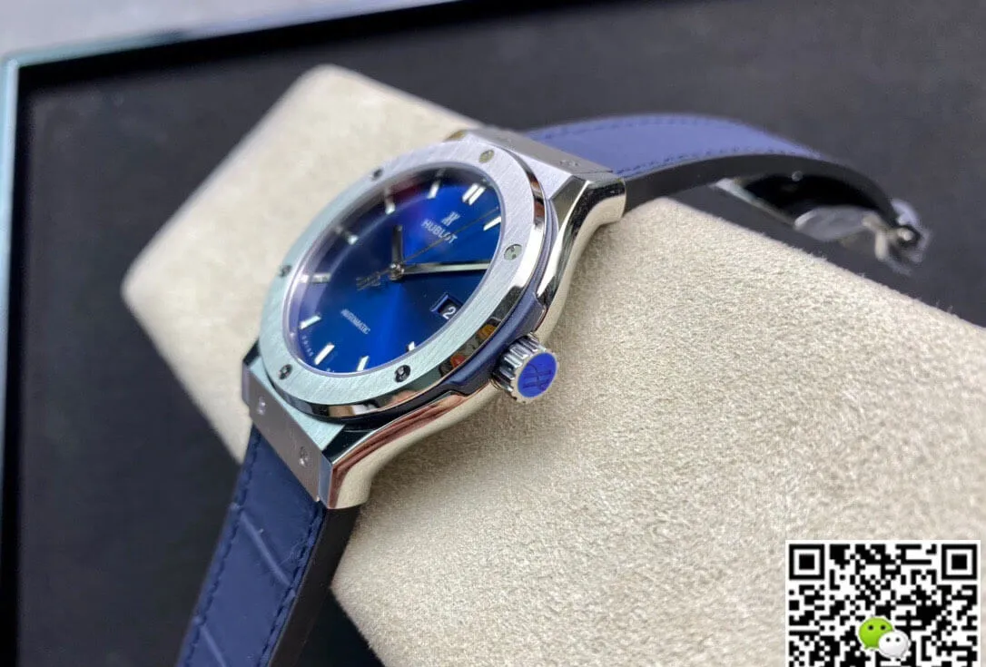 Hublot Classic Fusion 542.NX.7170.LR 42MM WWF Factory 1:1 Best Edition Replica Watch Blue Leather Strap